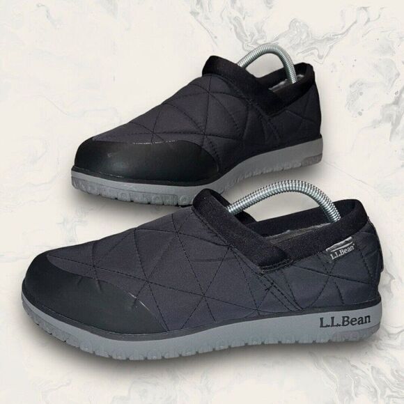 L.L. Bean Ultralight PrimaLoft Slip-On All Weather Black Shoes Womens Size 10 - Picture 1 of 8
